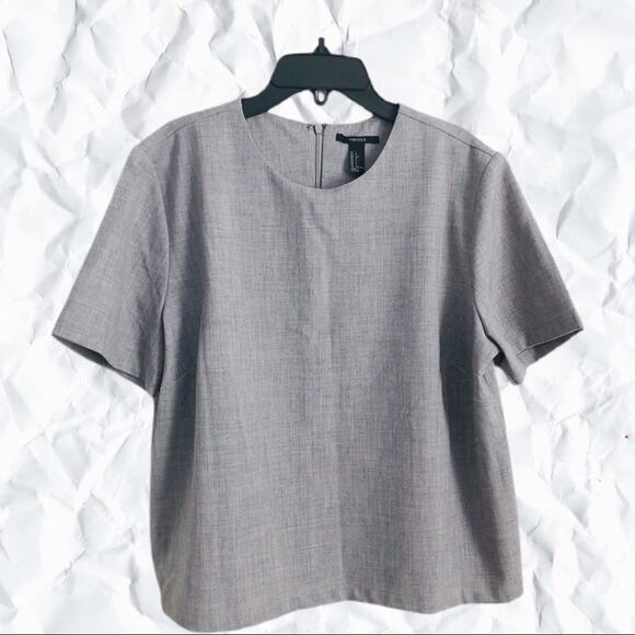 Forever 21 gray short sleeve blouse - size large - Picture 4 of 5